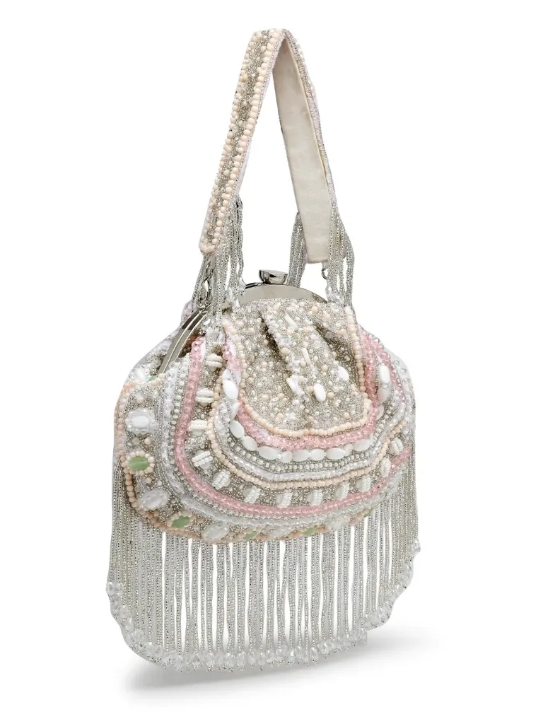 Beaded Work Embellished Clutch Bag