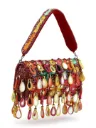 Mirror Work Embellished Velvet Clutch